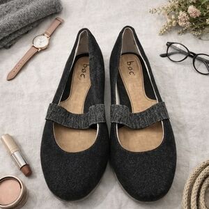 b.o.c. Women's Charcoal Loafers/shoes. Ballet Flats Worn 1 Time. Ladies Size 8